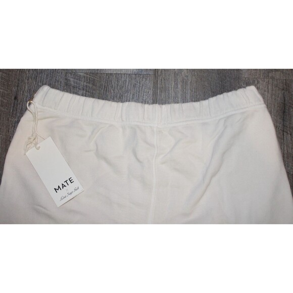 Mate The Label LISA SAYS GAH Strawberry Organic Cotton Fleece Joggers Bone NEW - Picture 8 of 9